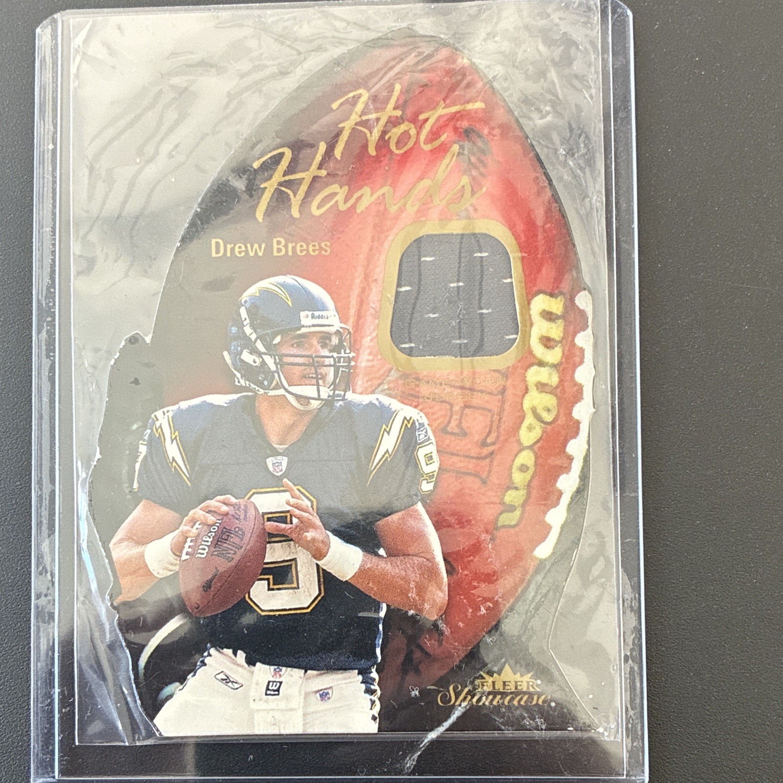 2003 Fleer Showcase Hot Hands Drew Brees Chargers Jersey HH-DB #512/599 2003 Fleer Showcase Hot Hands Drew Brees Chargers Jersey HH-DB #512/599