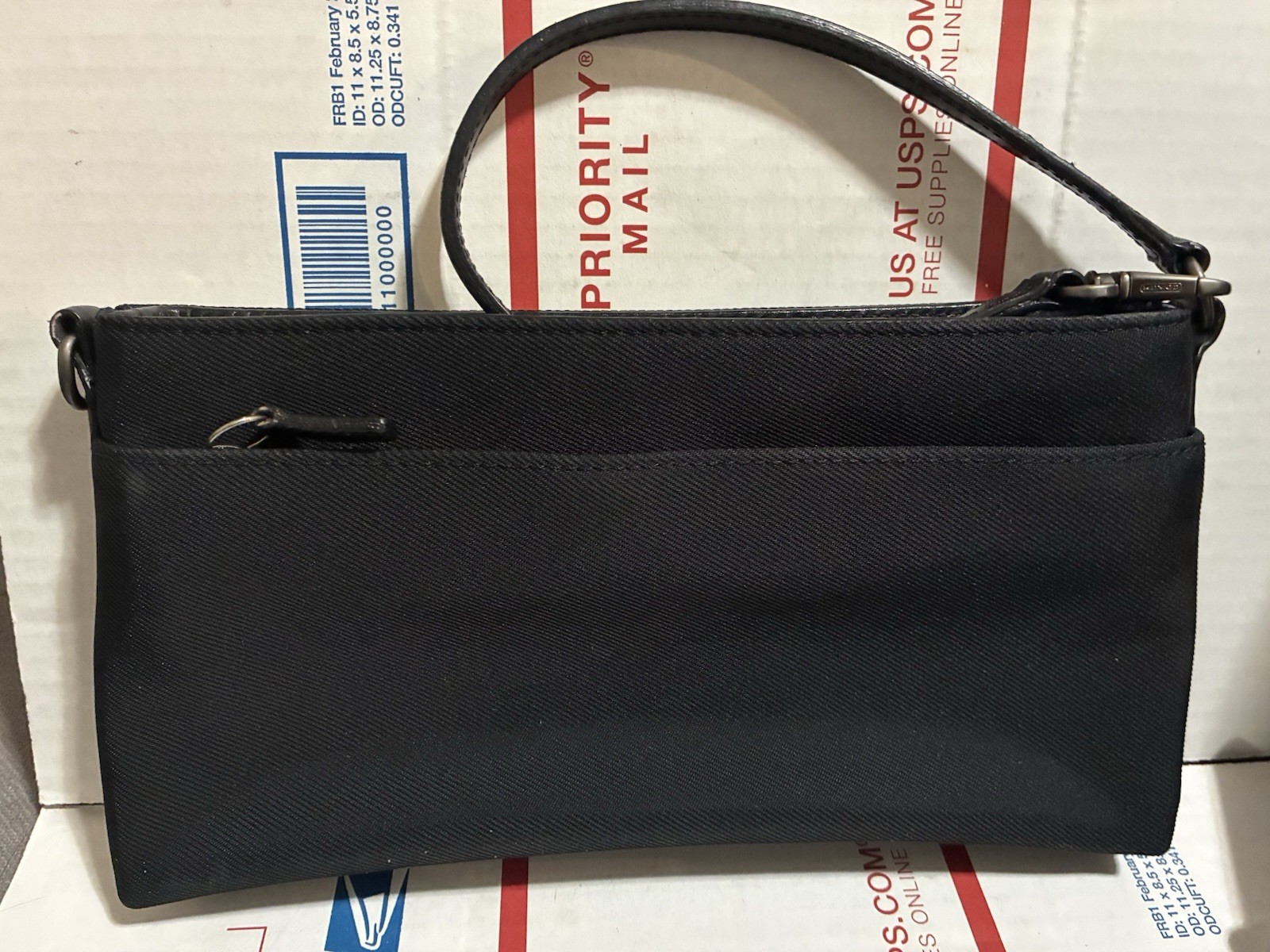 VERY Nice RARE Coach Black Canvas And Leather Purse/Clutch/Wristlet 7407 VERY Nice RARE Coach Black Canvas And Leather Purse/Clutch/Wristlet 7407