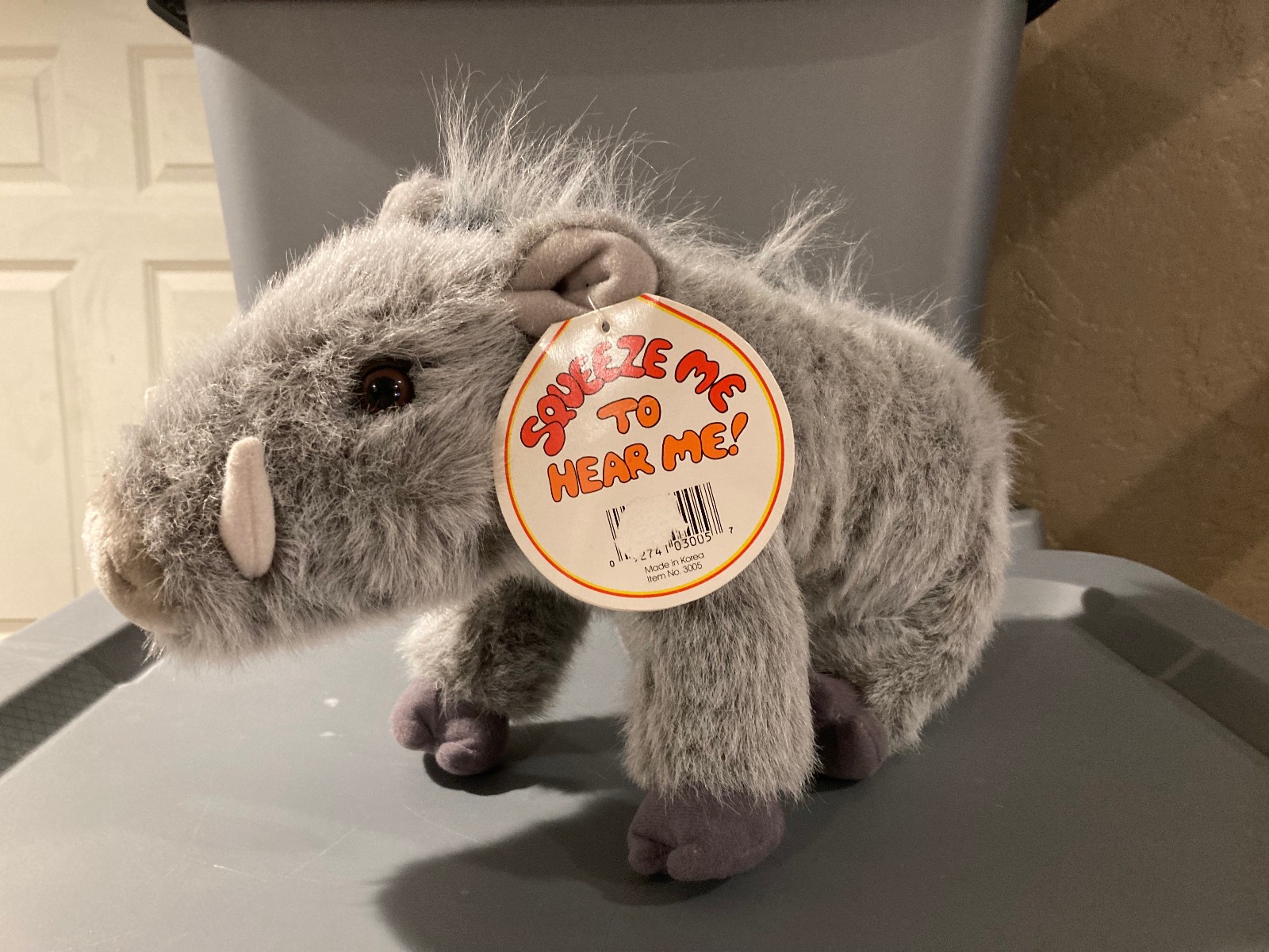 Vintage 1987 Fundamental Too Walter Warthog Plush - No Sound - some stains on it