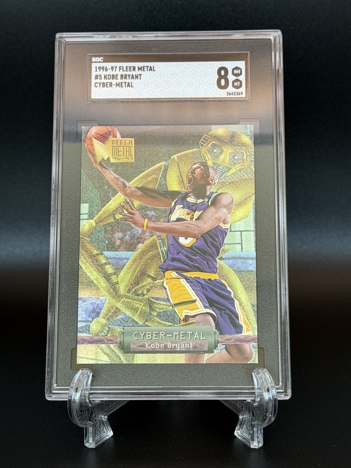 1996-97 Fleer Metal - Cyber-Metal Kobe Bryant #5 (RC) Lakers Rookie Card SGC