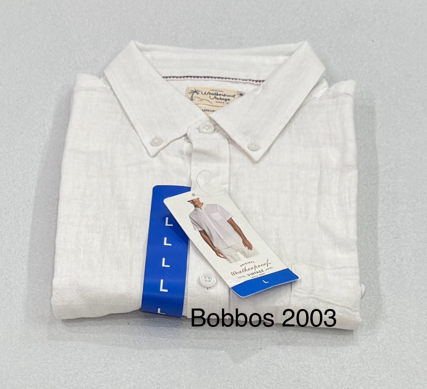 Weatherproof Vintage Men’s Washable Linen Short Sleeve Woven Shirt, White, L Weatherproof Vintage Men’s Washable Linen Short Sleeve Woven Shirt, White, L