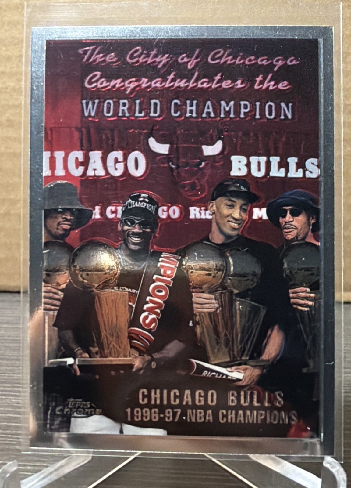 1997-98 Topps Chrome - Michael Jordan, Dennis Rodman, Scottie Pippen #51 1997-98 Topps Chrome - Michael Jordan, Dennis Rodman, Scottie Pippen #51