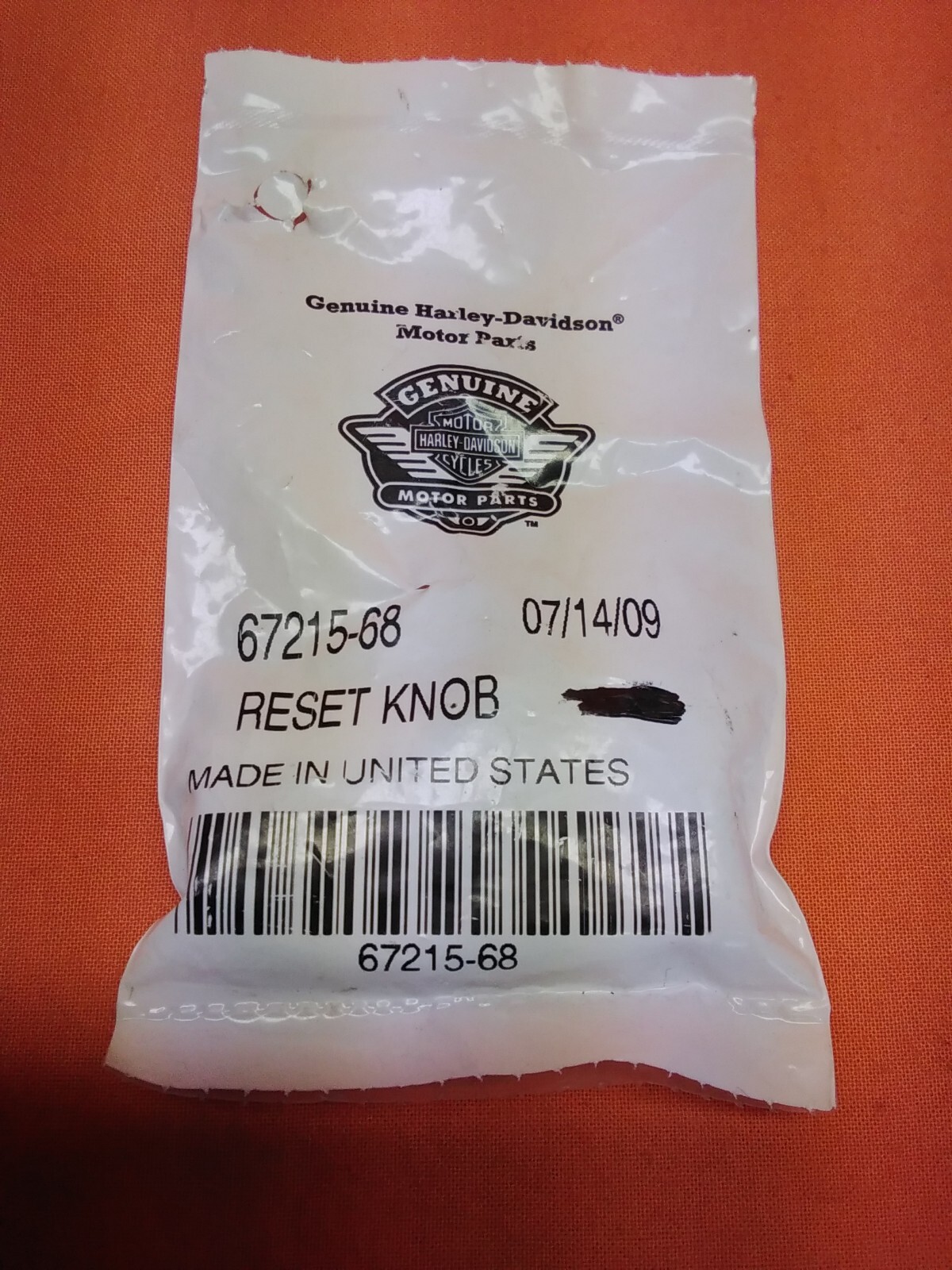 HARLEY DAVIDSON GENUINE SPEEDOMETER/ODOMETER RESET KNOB 67215-68 HARLEY DAVIDSON GENUINE SPEEDOMETER/ODOMETER RESET KNOB 67215-68