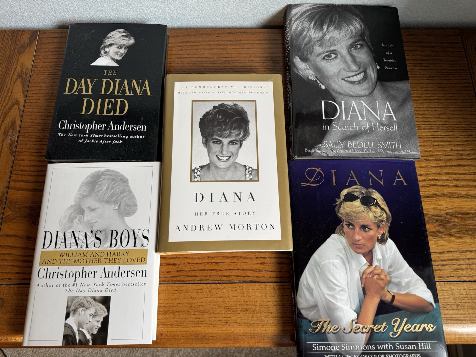 Princess Diana 5 (Five) Hardback Books Lot British Royalty William Harry