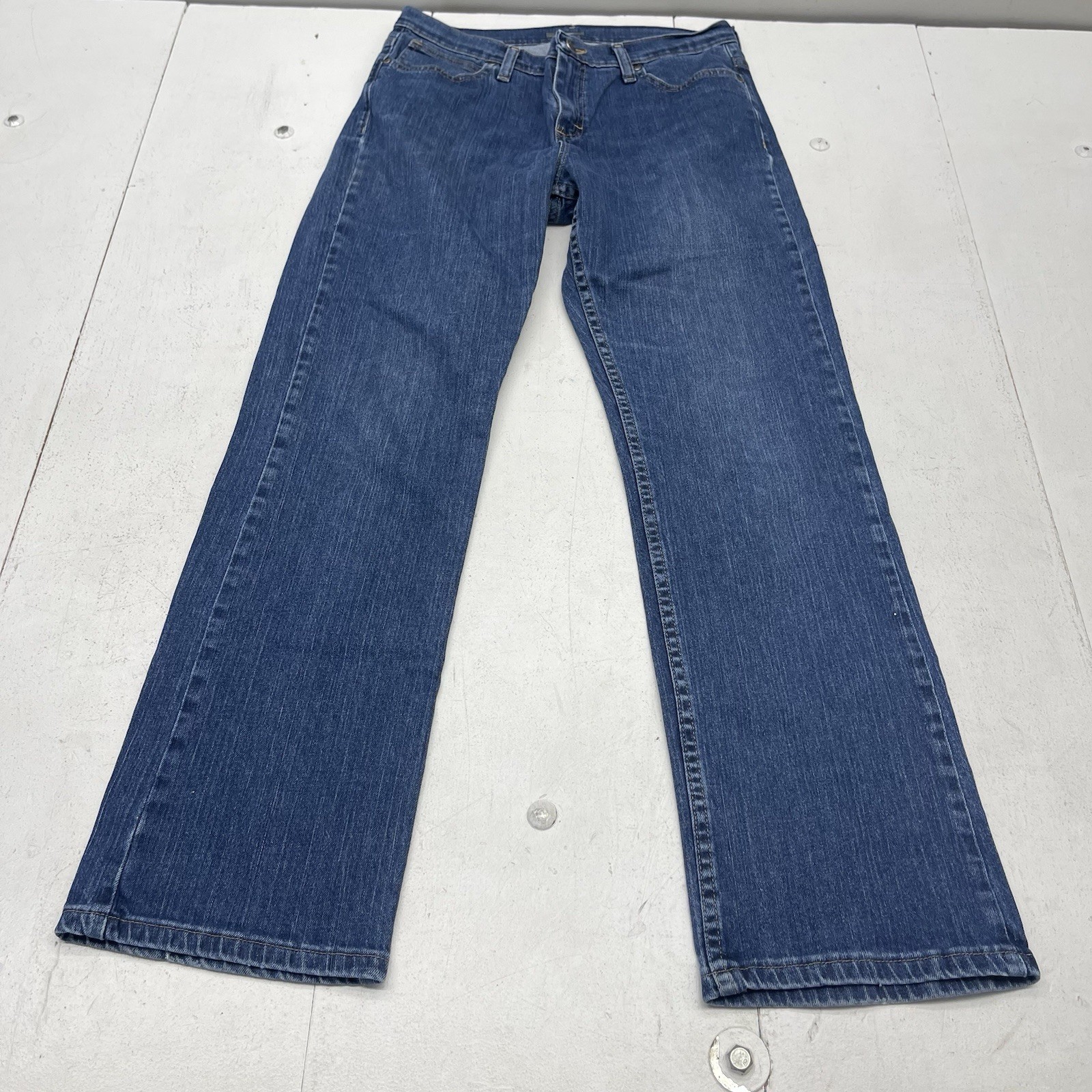 Cabelas Blue Dark Wash Mid Rise Straight Leg Denim Jeans Women\'s Size 8 Regular