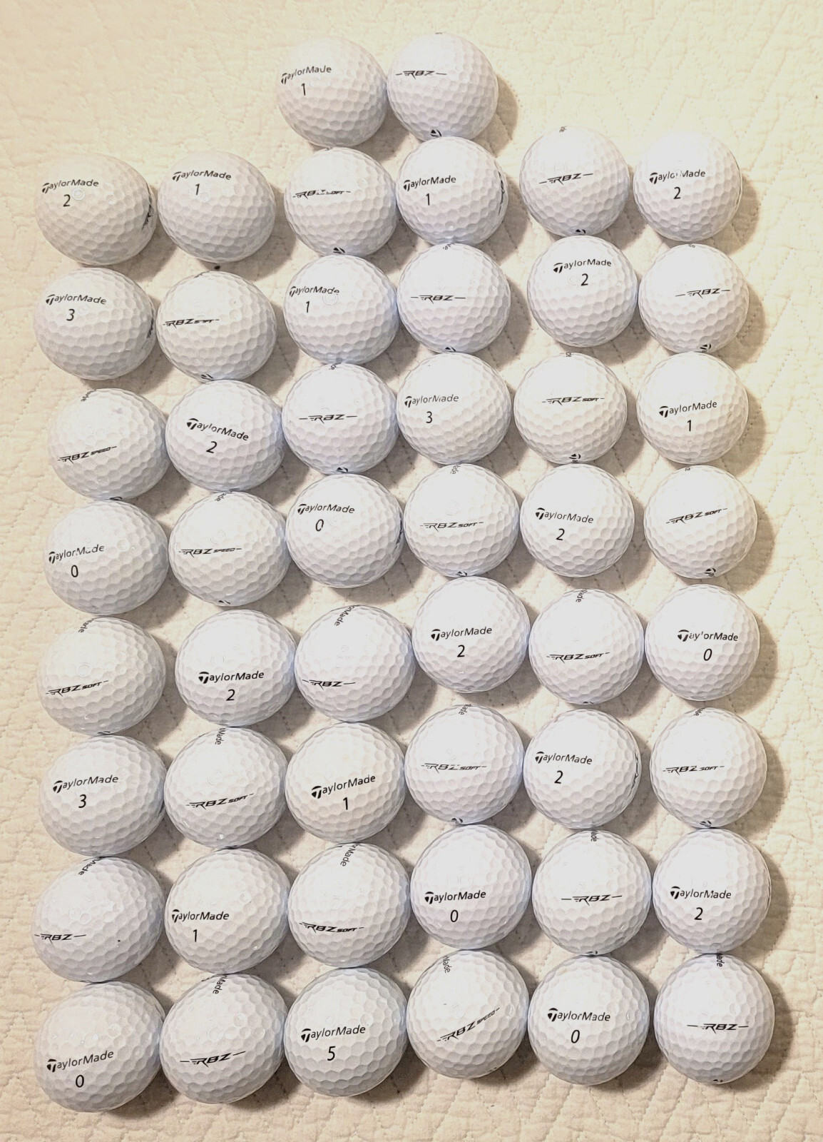 50 Taylormade RBZ Mix White 5A/4A Near Mint Used golf balls 50 Taylormade RBZ Mix White 5A/4A Near Mint Used golf balls