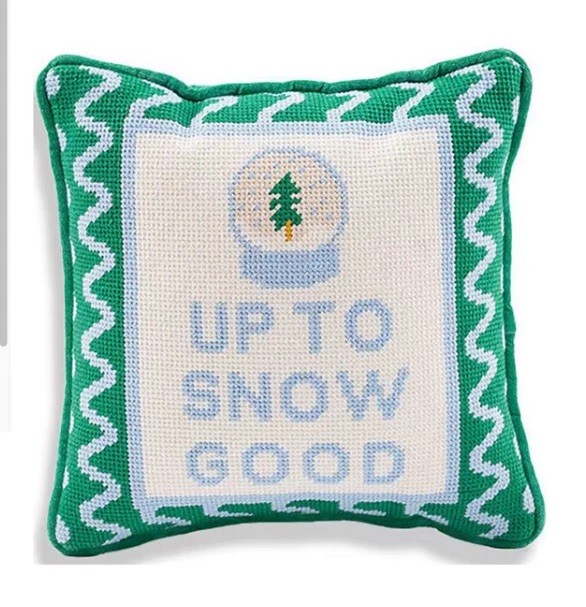 FURBISH Christmas Pillow - UP TO SNOW GOOD Throw Pillow NWT FURBISH Christmas Pillow - UP TO SNOW GOOD Throw Pillow NWT