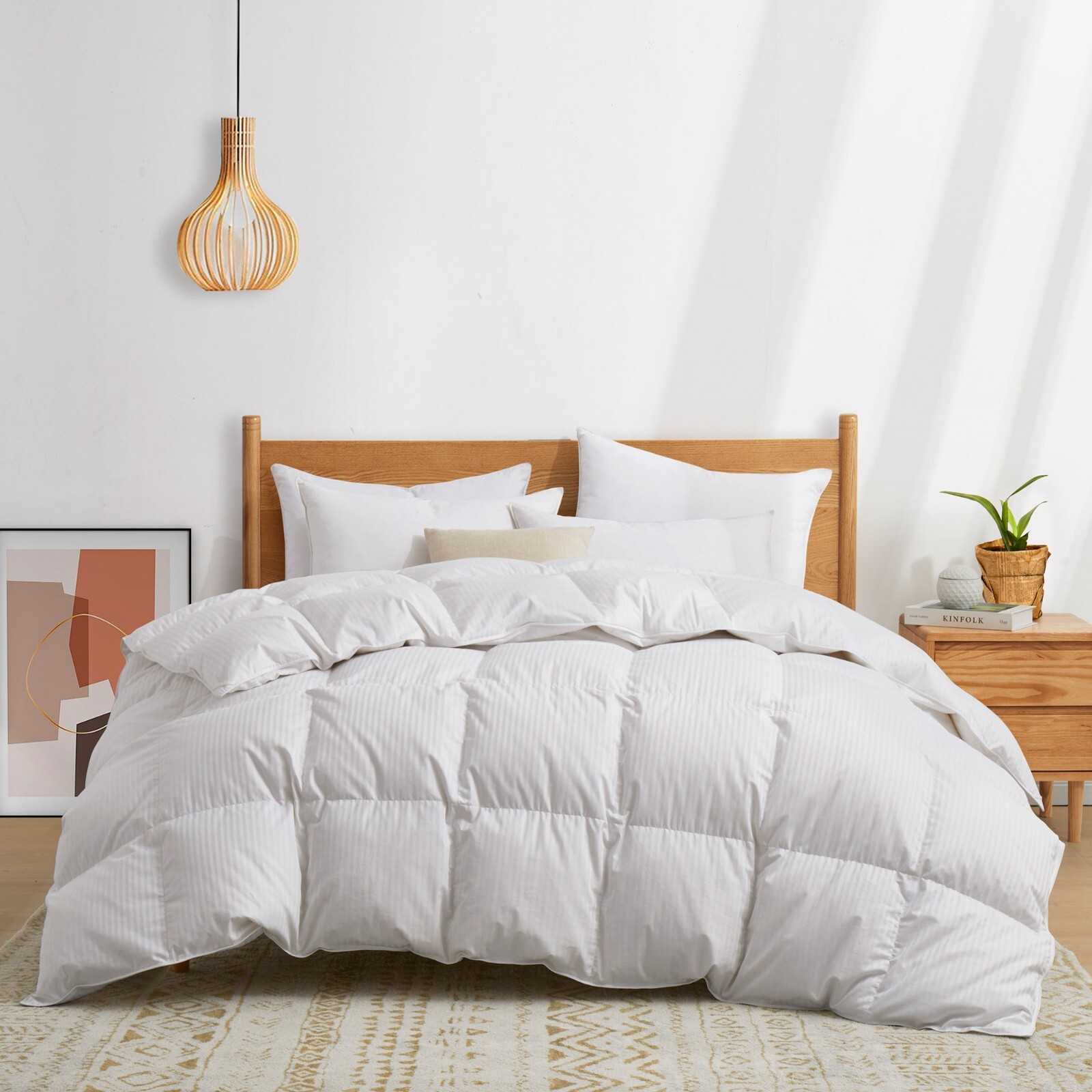 Puredown 90% Down Comforter 800 Fill Power, King or Queen Blanket Cotton Shell