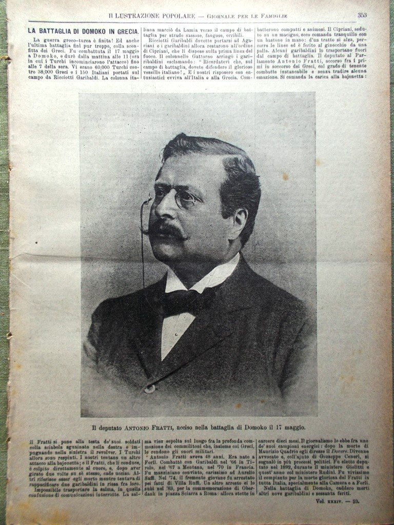 Popular Illustration June 6, 1897 Battle Domoko Mesmerism Chulalongkorn