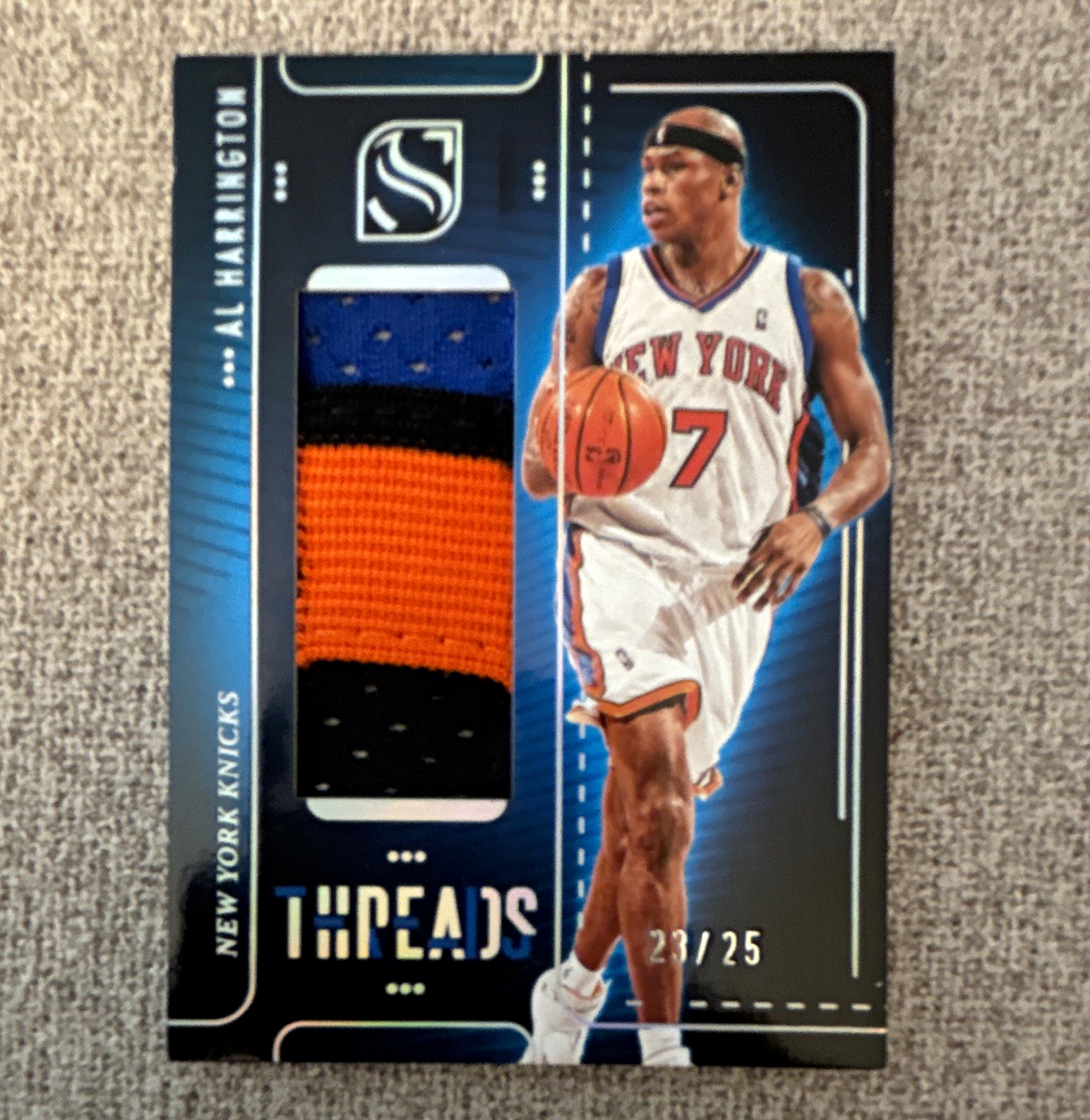Panini 2024-25 Silhouette Al Harrington Threads Holo Silver MEM THR-HRG /25 Panini 2024-25 Silhouette Al Harrington Threads Holo Silver MEM THR-HRG /25