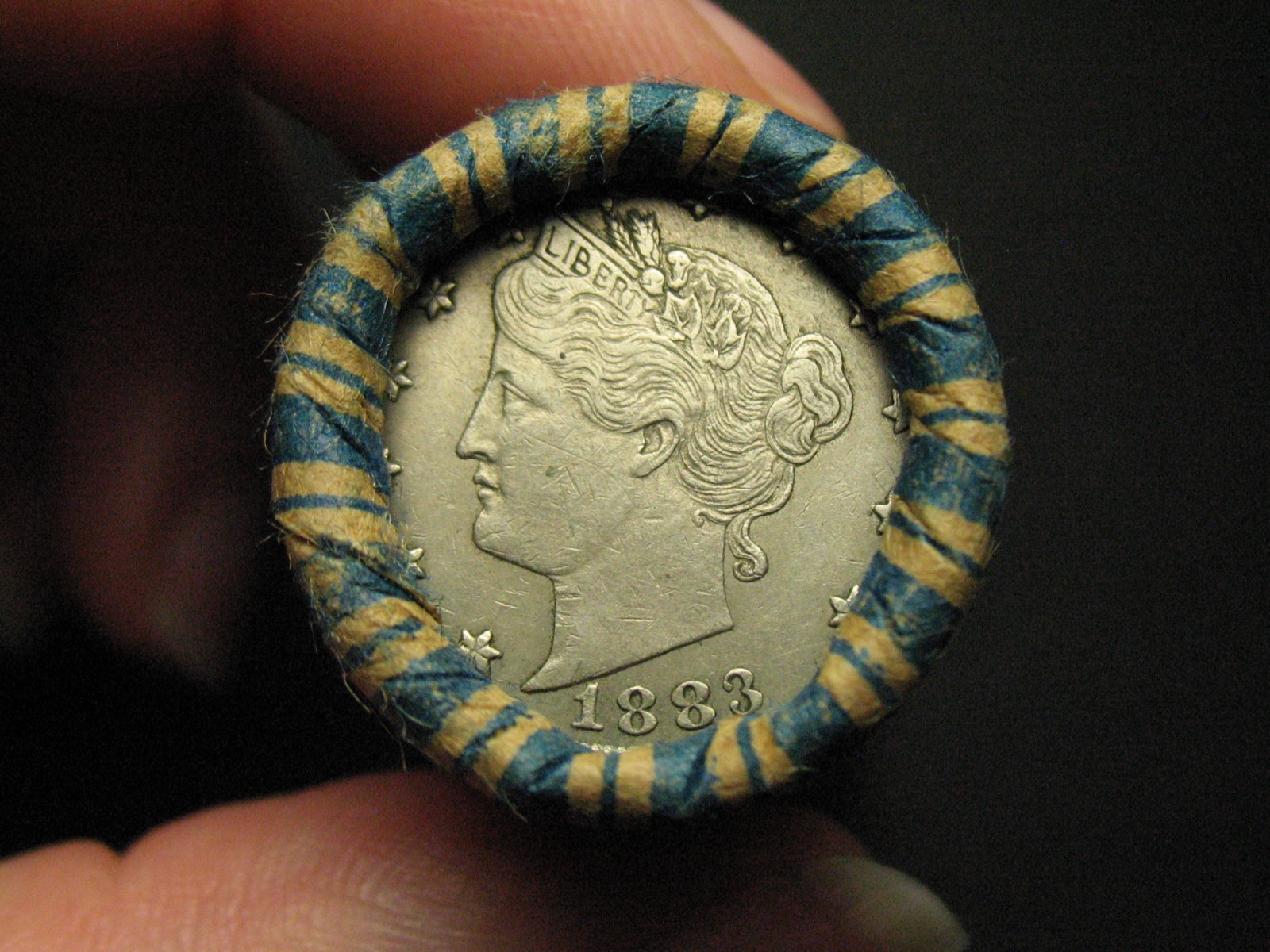 ESTATE SALE 40ct LIBERTY V NICKEL MIXED DATE ROLL END COIN: XF-AU 1883 LOT 25 ESTATE SALE 40ct LIBERTY V NICKEL MIXED DATE ROLL END COIN: XF-AU 1883 LOT 25