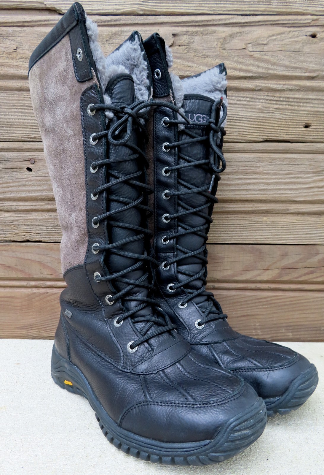🥾 Genuine UGG Women\'s Adirondack Tall Waterproof Boots – Black – US - Size 10