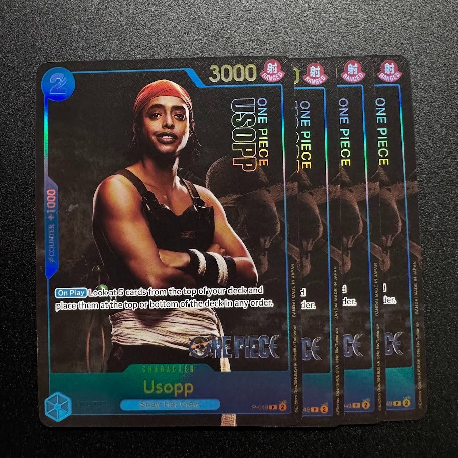 4x Usopp P-049 Alt Art - One piece Live Action Premium Collection Netflix 4x Usopp P-049 Alt Art - One piece Live Action Premium Collection Netflix