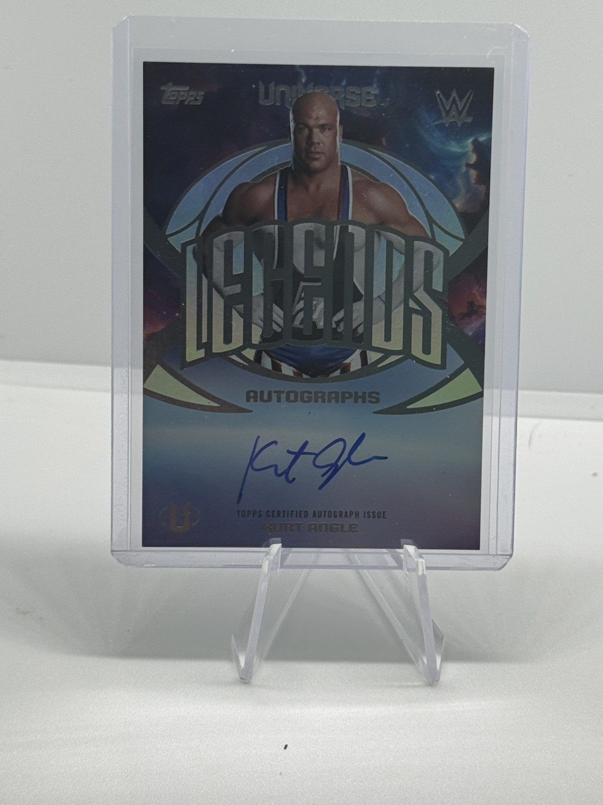 2026 Topps WWE Universe Kurt Angle Legends On-Card Auto #LA-KA