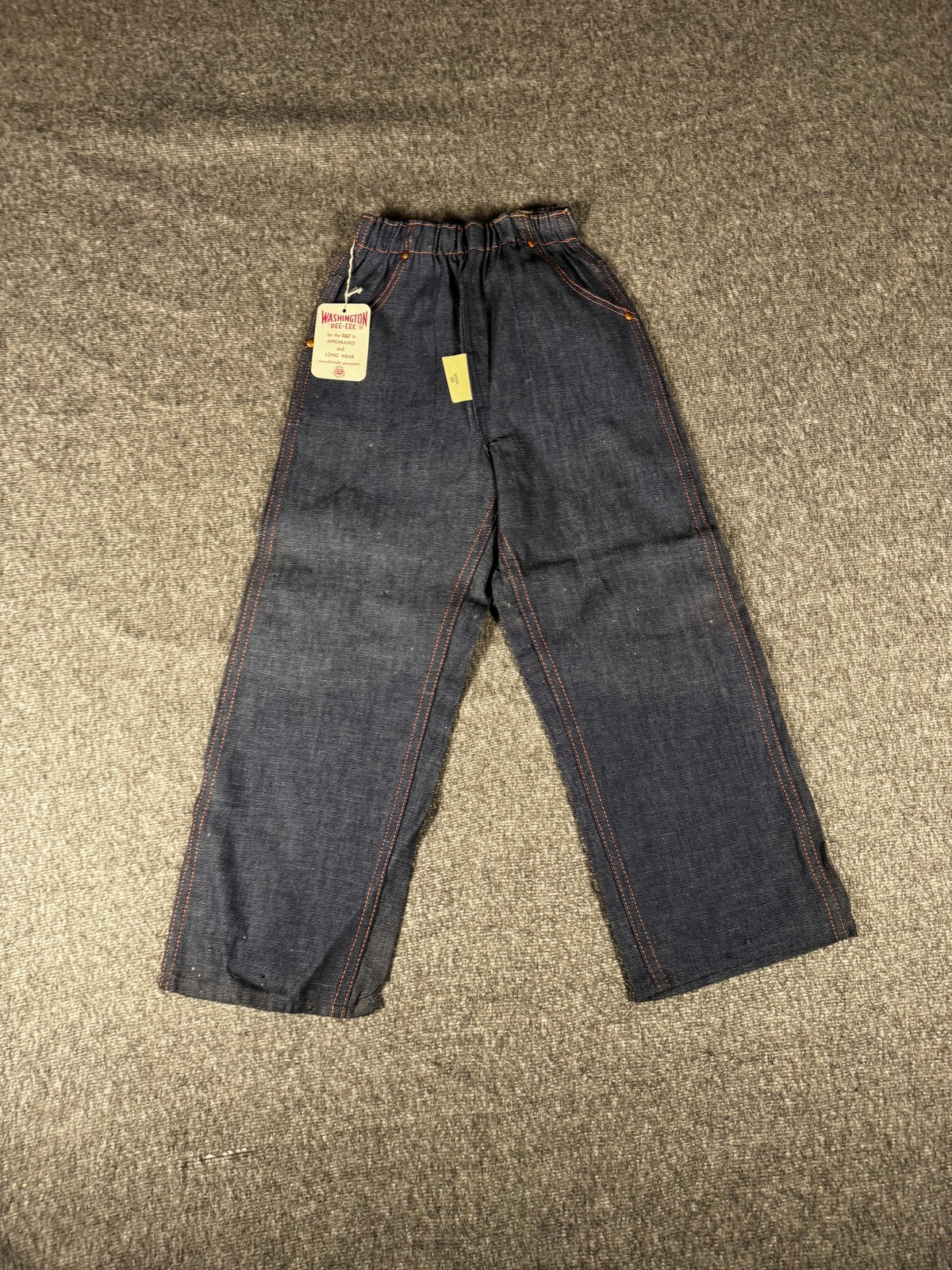 Vintage Washington Dee Cee Jeans Boys 5 Blue Denim Elastic Waist Sanforized Vintage Washington Dee Cee Jeans Boys 5 Blue Denim Elastic Waist Sanforized