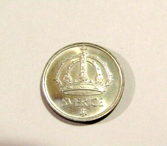 1950 Sweden 25 Ore Silver unc Coin 1950 Sweden 25 Ore Silver unc Coin