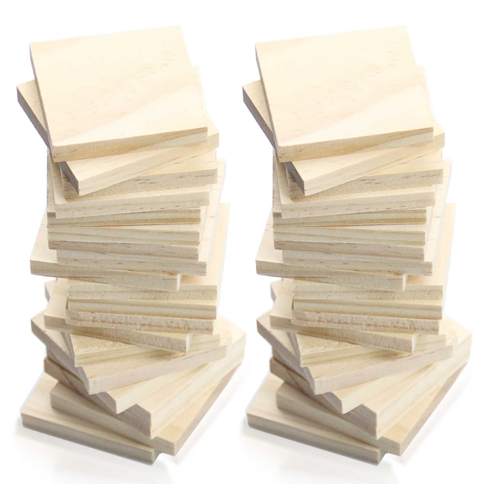 Jyongmer 30PCS Wooden Squares for Crafts, 1/4 Inch Thick 2 X 2 Inch, natural Jyongmer 30PCS Wooden Squares for Crafts, 1/4 Inch Thick 2 X 2 Inch, natural