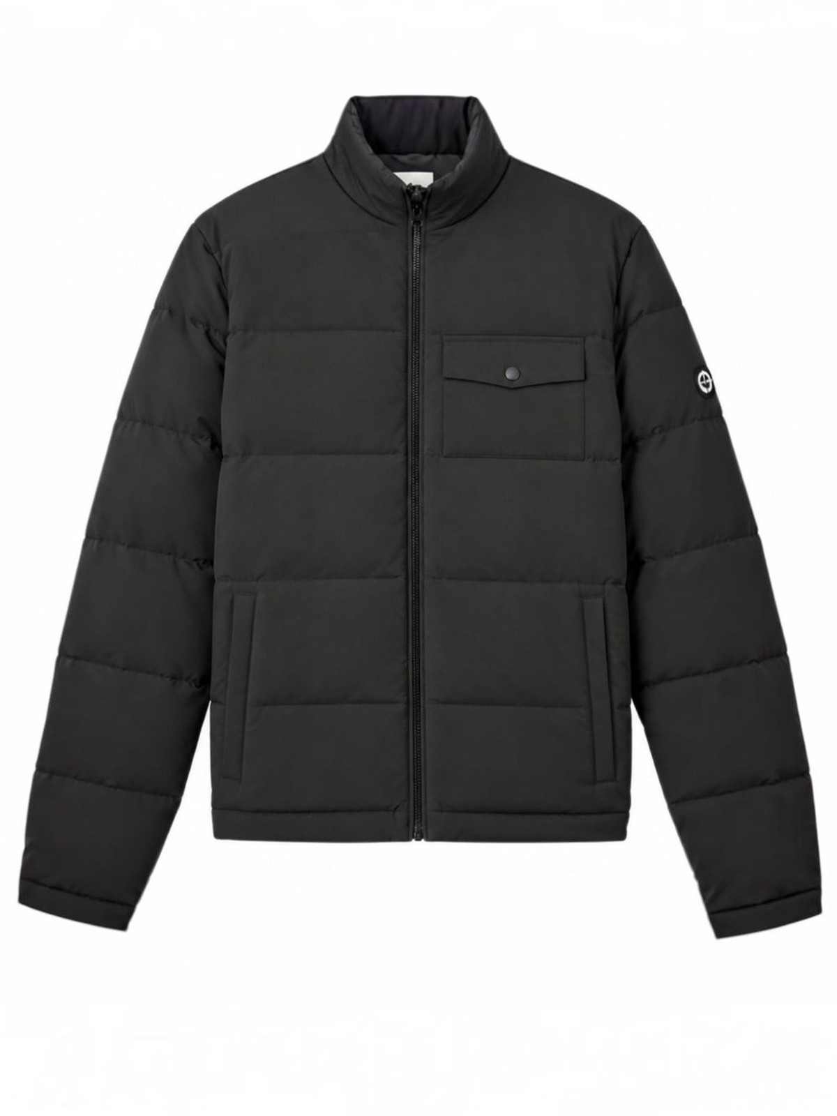 VUORI Steadfast Insulated Down Jacket Men M Black Puffer Full Zip WaterResistant