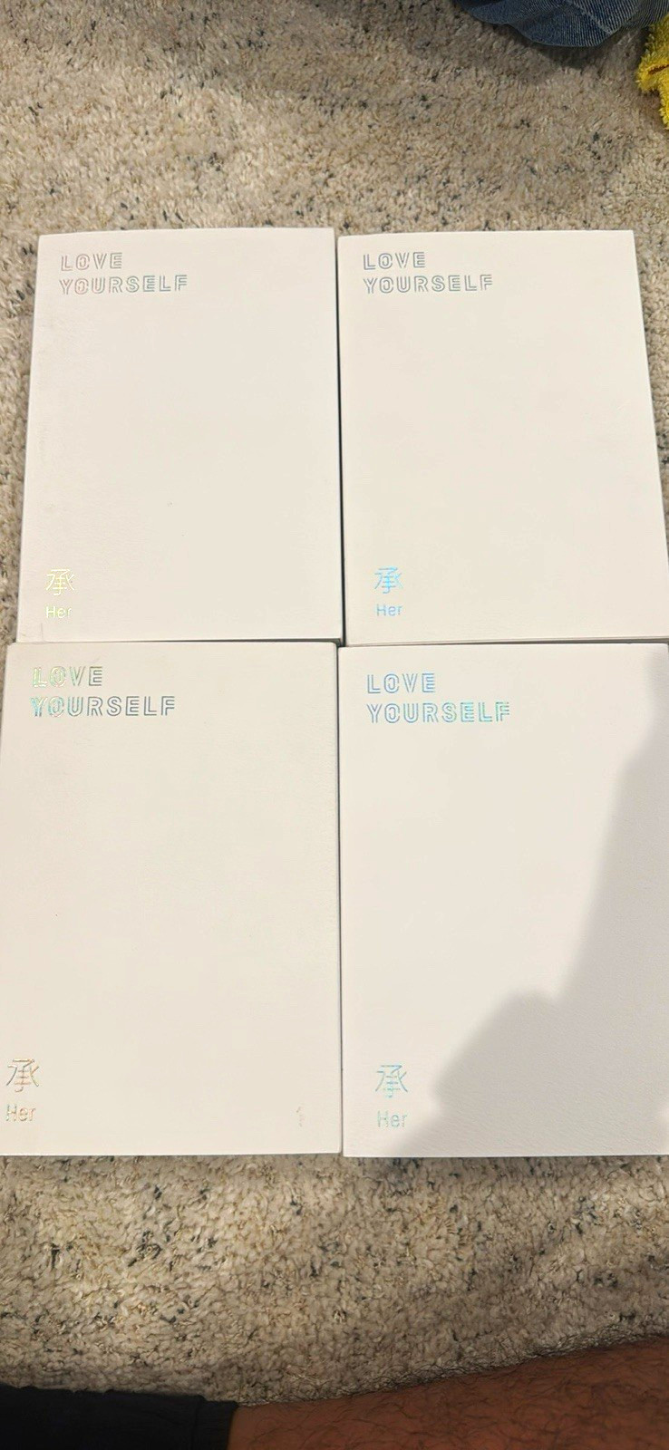 BTS Love Yourself 承 \'Her\' 4-CD Album Set White Boxes 2017 Big Hit BTS Love Yourself 承 \'Her\' 4-CD Album Set White Boxes 2017 Big Hit