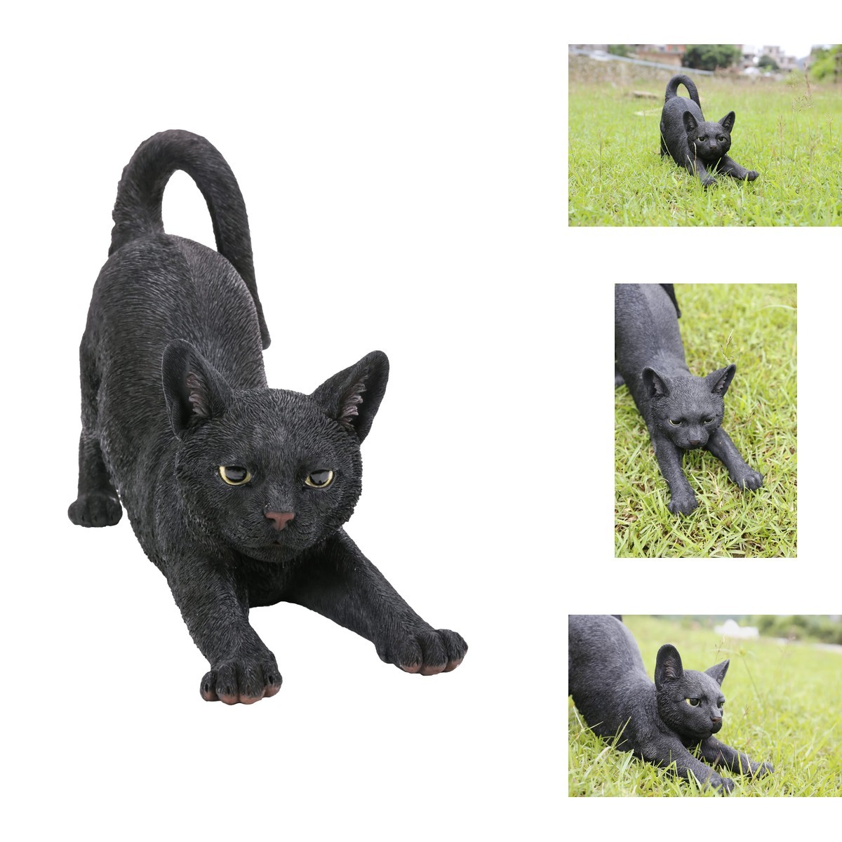 Tocca Hi-Line Gift Cat Stretching-Black, 2.64 Lbs., 14.76inchL x 5.31inch W X Tocca Hi-Line Gift Cat Stretching-Black, 2.64 Lbs., 14.76inchL x 5.31inch W X