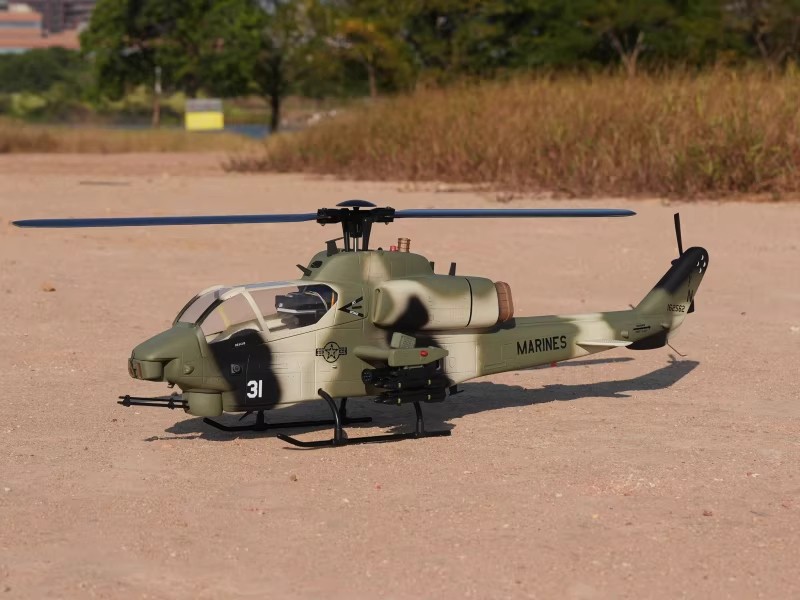 ROBAN AH-1 470 Size RTF Cobra military Camouflage RC Helicopter X2 GPS Model