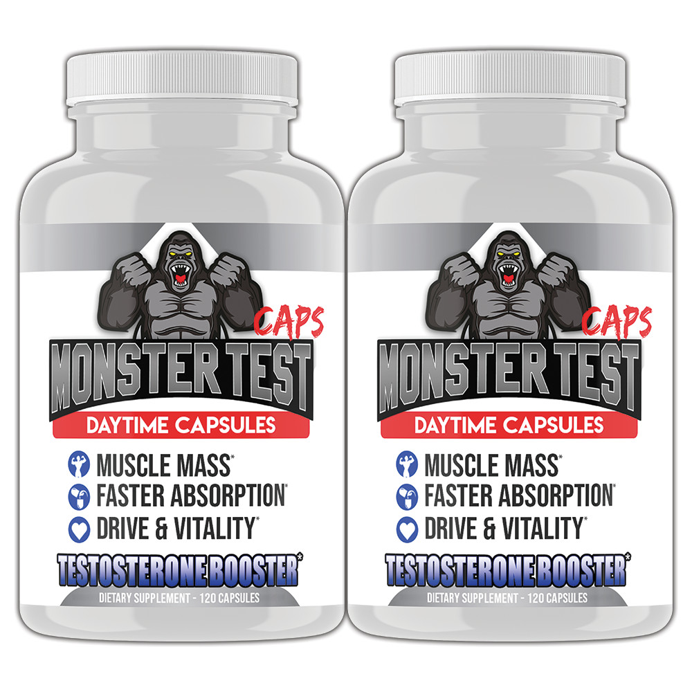 #1 Test Booster Monster Test Caps Male Drive Men\'s Capsule Pills 120ct, 2pk