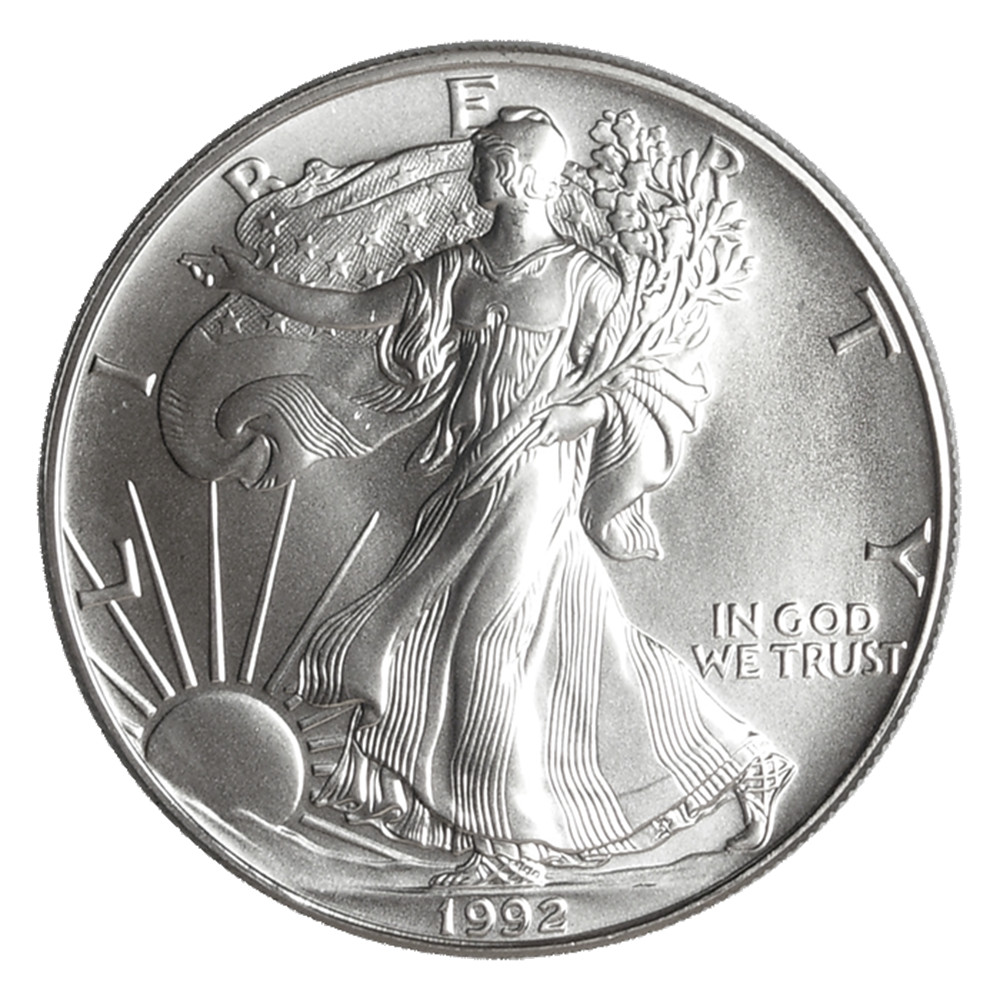 1992 $1 American Silver Eagle 1 oz Brilliant Uncirculated 1992 $1 American Silver Eagle 1 oz Brilliant Uncirculated