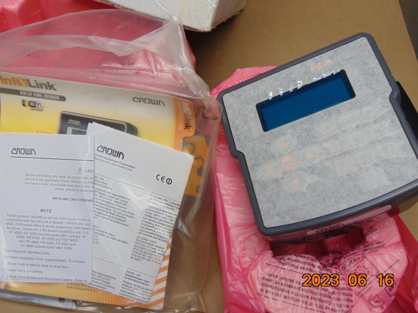 NEW CROWN 146458-003 INFOLINK MODULE G WPA2 PROX NEW CROWN 146458-003 INFOLINK MODULE G WPA2 PROX