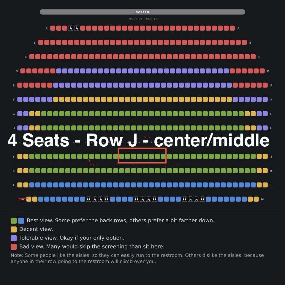 The Odyssey IMAX 70mm - 4 Tickets - AMC Lincoln Square - 10/9 @ 11pm - Row J The Odyssey IMAX 70mm - 4 Tickets - AMC Lincoln Square - 10/9 @ 11pm - Row J