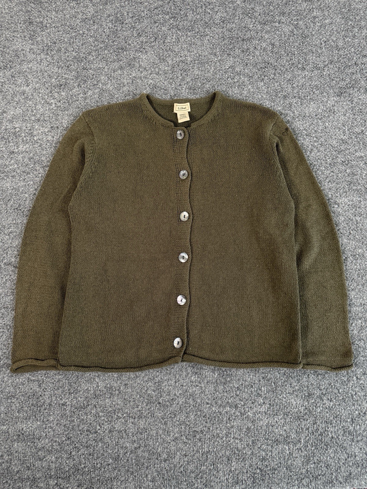 Vintage LL Bean Womens Roll Neck Sweater Cardigan Silk Cotton Sz M 90s Knit Vintage LL Bean Womens Roll Neck Sweater Cardigan Silk Cotton Sz M 90s Knit