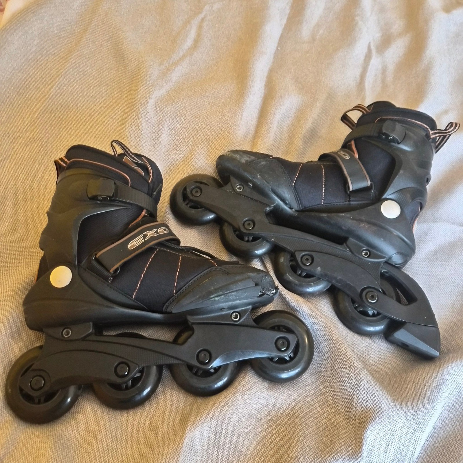 K2 EXO Inline Skates Rollerblades Mens 7 Black 80A Wheels Gorpcore Athleisure
