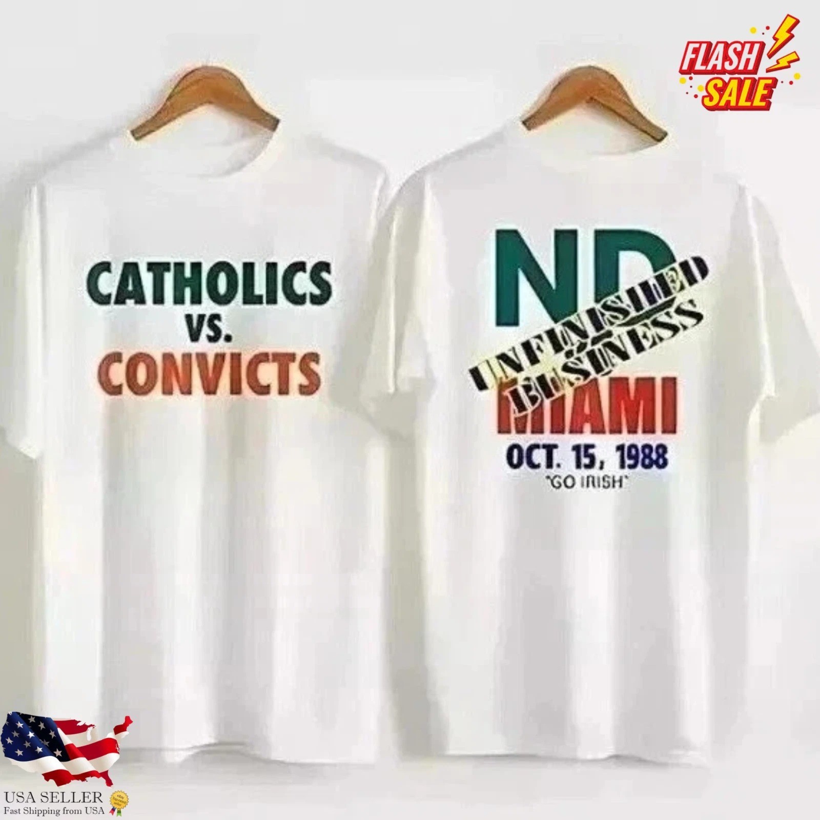 Catholics Vs Convicts 1988 Vintage T-Shirt