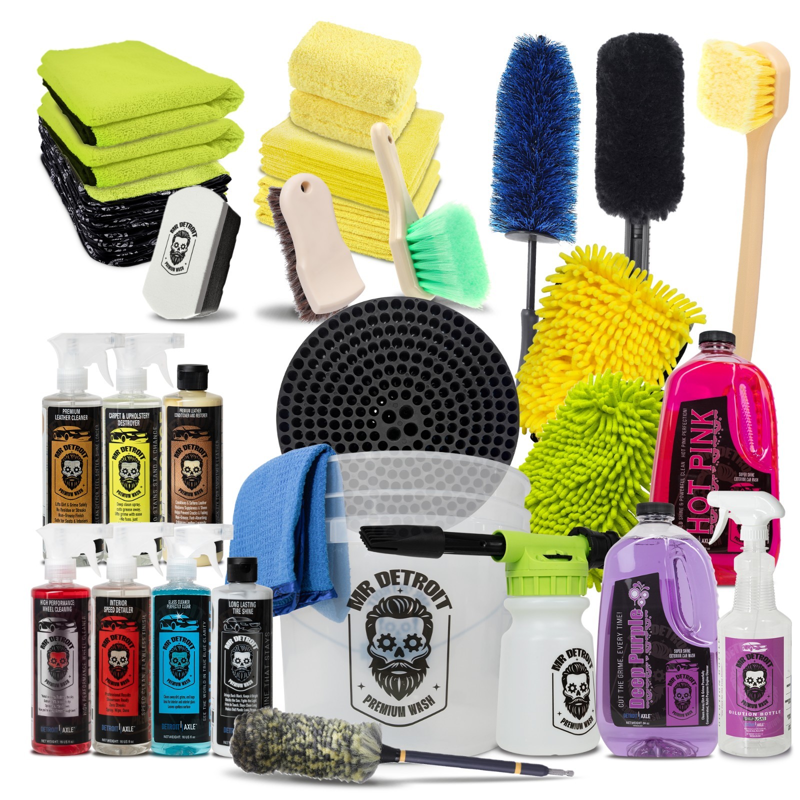 Mr. Detroit - 29pc Ultimate Car Detailing Kit - Pro Wash, Wheel & Interior Care Mr. Detroit - 29pc Ultimate Car Detailing Kit - Pro Wash, Wheel & Interior Care