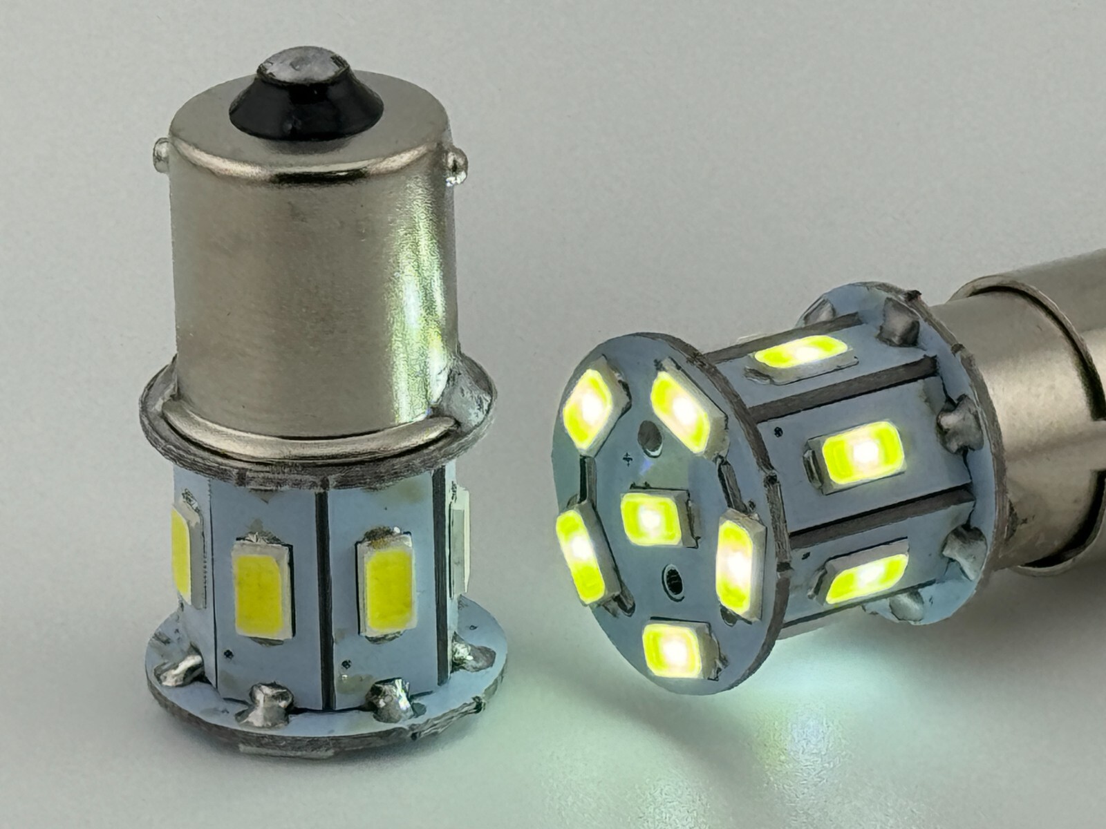 Rebaydo 2pcs BA15S LED Bulb 1156 6 to 12 Volt AC or DC Single Filament
