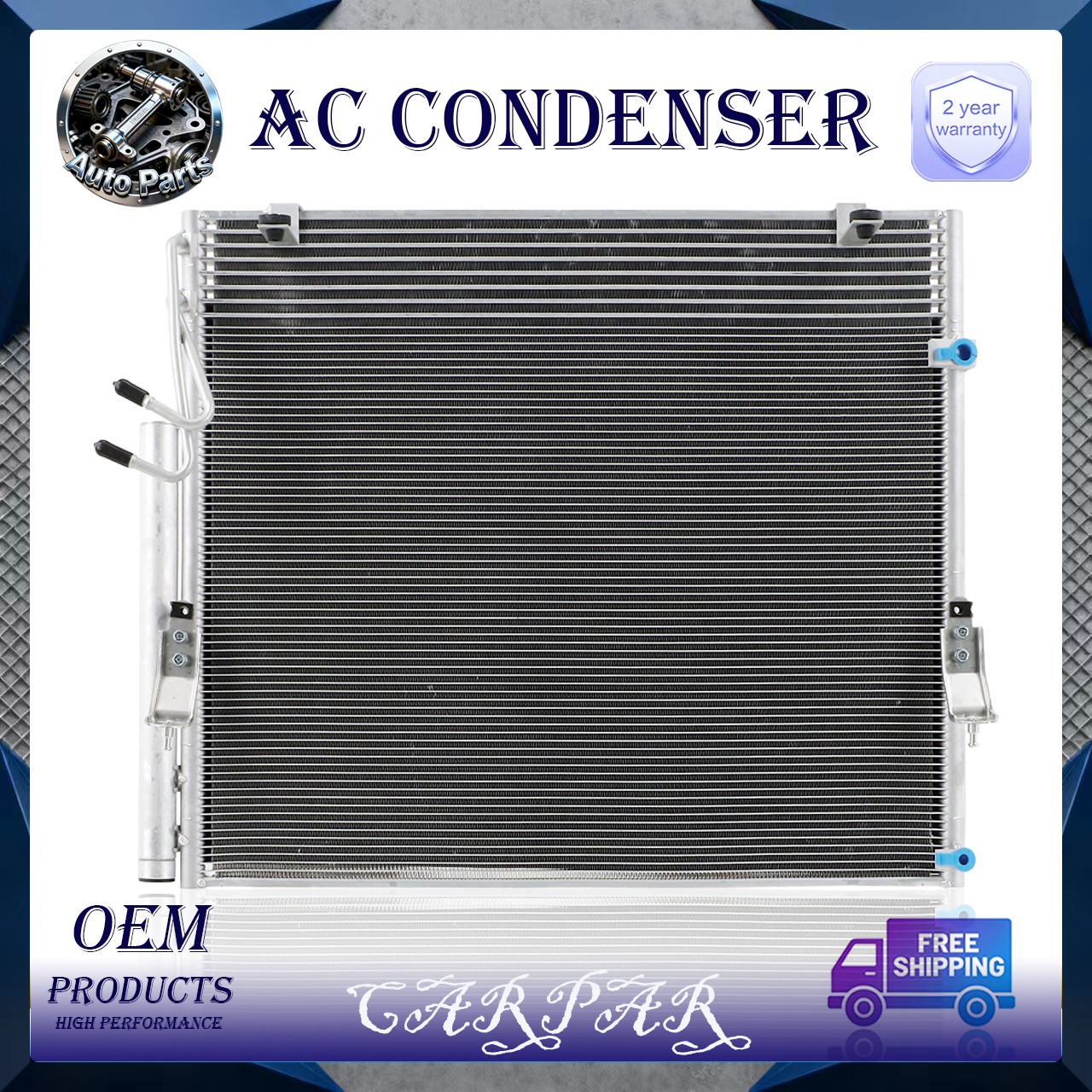 For Toyota Tundra 2010-17 A/C Condenser | Aluminum Core With Towing Package