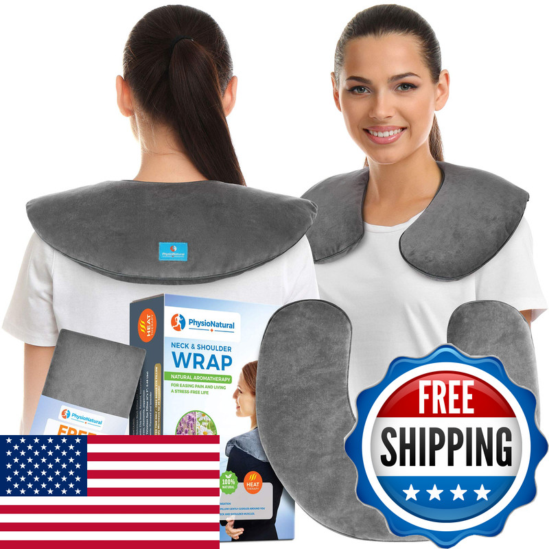 Physionatural Microwavable Neck Wrap - Instant Relief For Stiffness Muscle Pain
