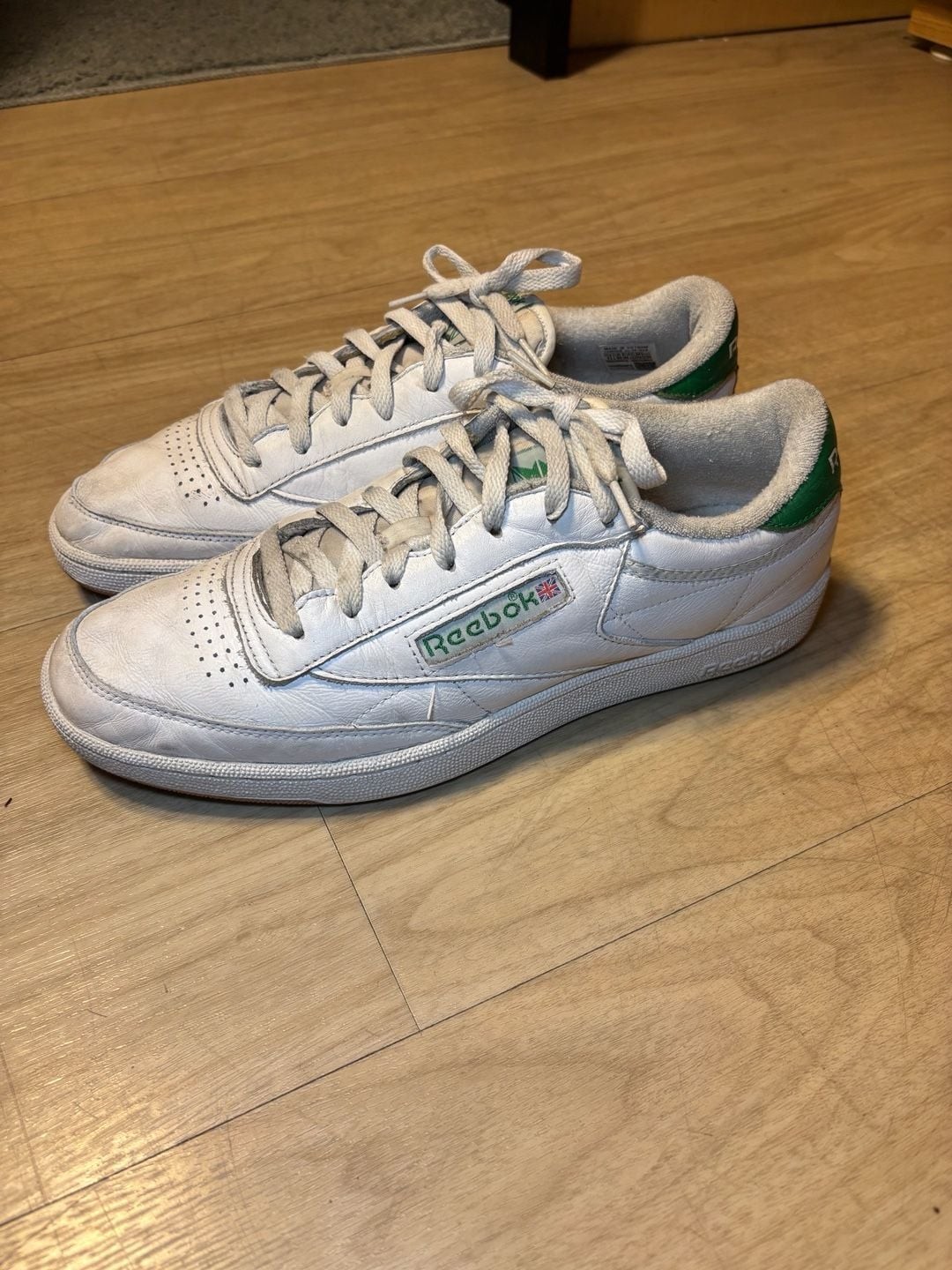 Reebok Club C 85 Size 11 White Green Leather Sneakers Reebok Club C 85 Size 11 White Green Leather Sneakers