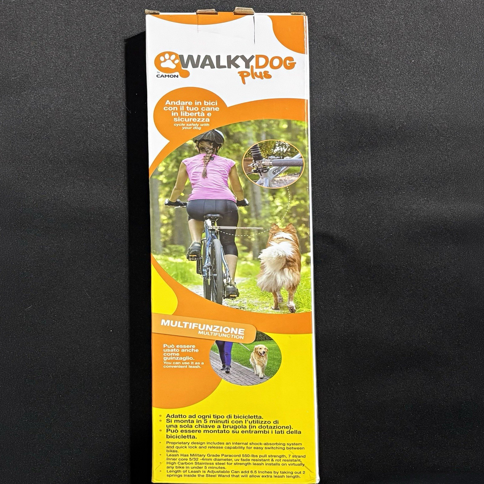 Camon WalkyDog Plus Bicycle Dog Leash Attachment CW001 for Large Dogs Camon WalkyDog Plus Bicycle Dog Leash Attachment CW001 for Large Dogs