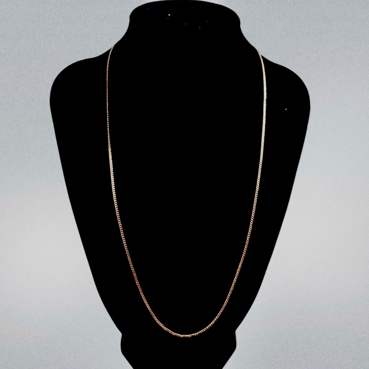 Vintage Mid Century 14k Solid Gold 18” Curb Link Chain, 2.4g Tested
