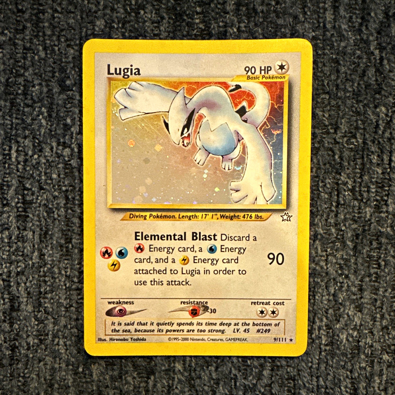 Pokemon TCG Lugia 9/111 Neo Genesis unlimited Holo Rare English 2000 Pokemon TCG Lugia 9/111 Neo Genesis unlimited Holo Rare English 2000
