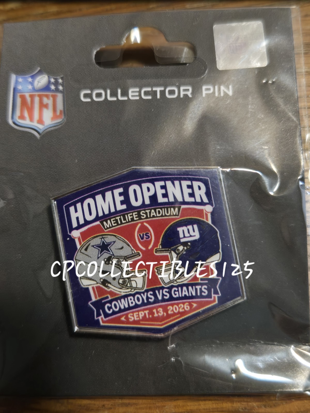Dallas Cowboys VS New York Giants Metlife Stadium Game Day Lapel Pin 9/13/26 Dallas Cowboys VS New York Giants Metlife Stadium Game Day Lapel Pin 9/13/26