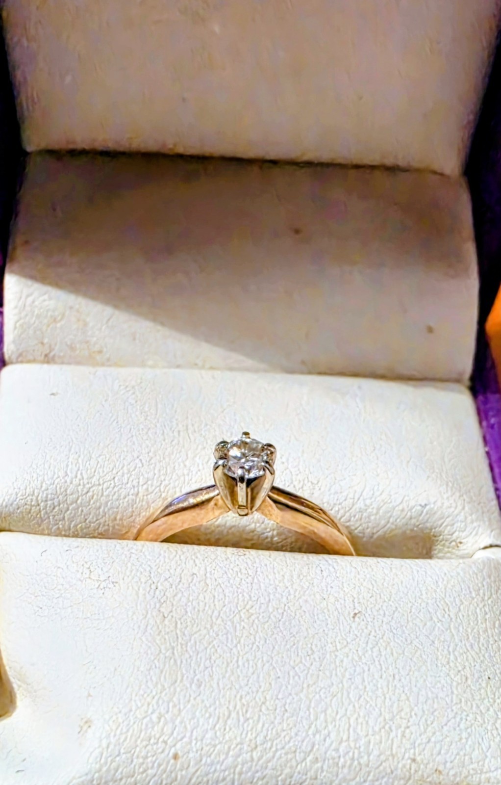 Vintage King\'s Jewelry 14K Yellow Gold Solitaire Engagement Ring 0.25 CT Diamond Vintage King\'s Jewelry 14K Yellow Gold Solitaire Engagement Ring 0.25 CT Diamond