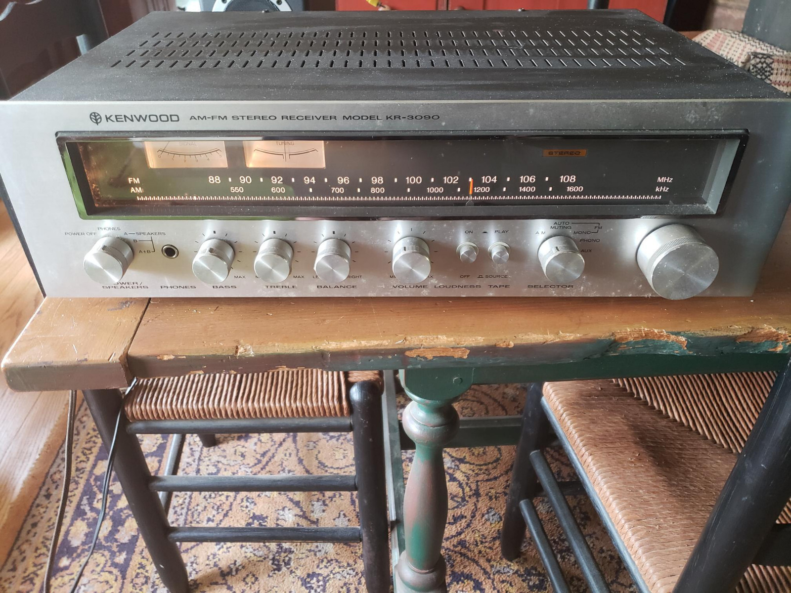 Kenwood KR-3090 AM/FM Vintage Stereo Receiver Tested See Description Kenwood KR-3090 AM/FM Vintage Stereo Receiver Tested See Description