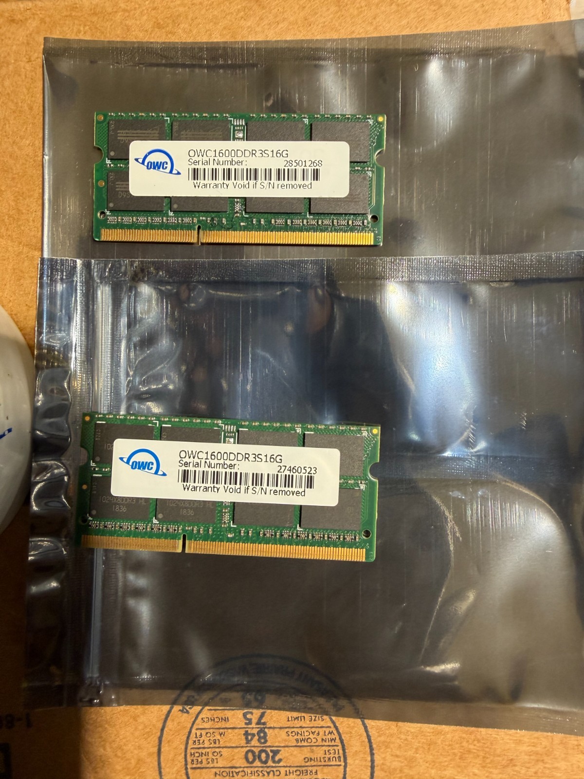 32GB 2X16GB OWC OWC1600DDR3S16G PC3L- DDR3-L 1600MHz SODIMM 2Rx8 CL11 Memory 32GB 2X16GB OWC OWC1600DDR3S16G PC3L- DDR3-L 1600MHz SODIMM 2Rx8 CL11 Memory