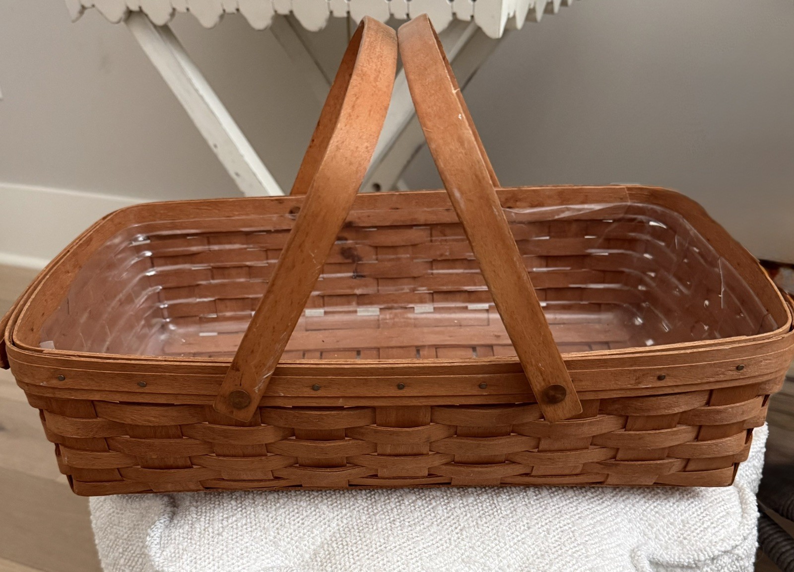 Vintage Longaberger Gathering Basket 1991 USA 17.5 Vintage Longaberger Gathering Basket 1991 USA 17.5