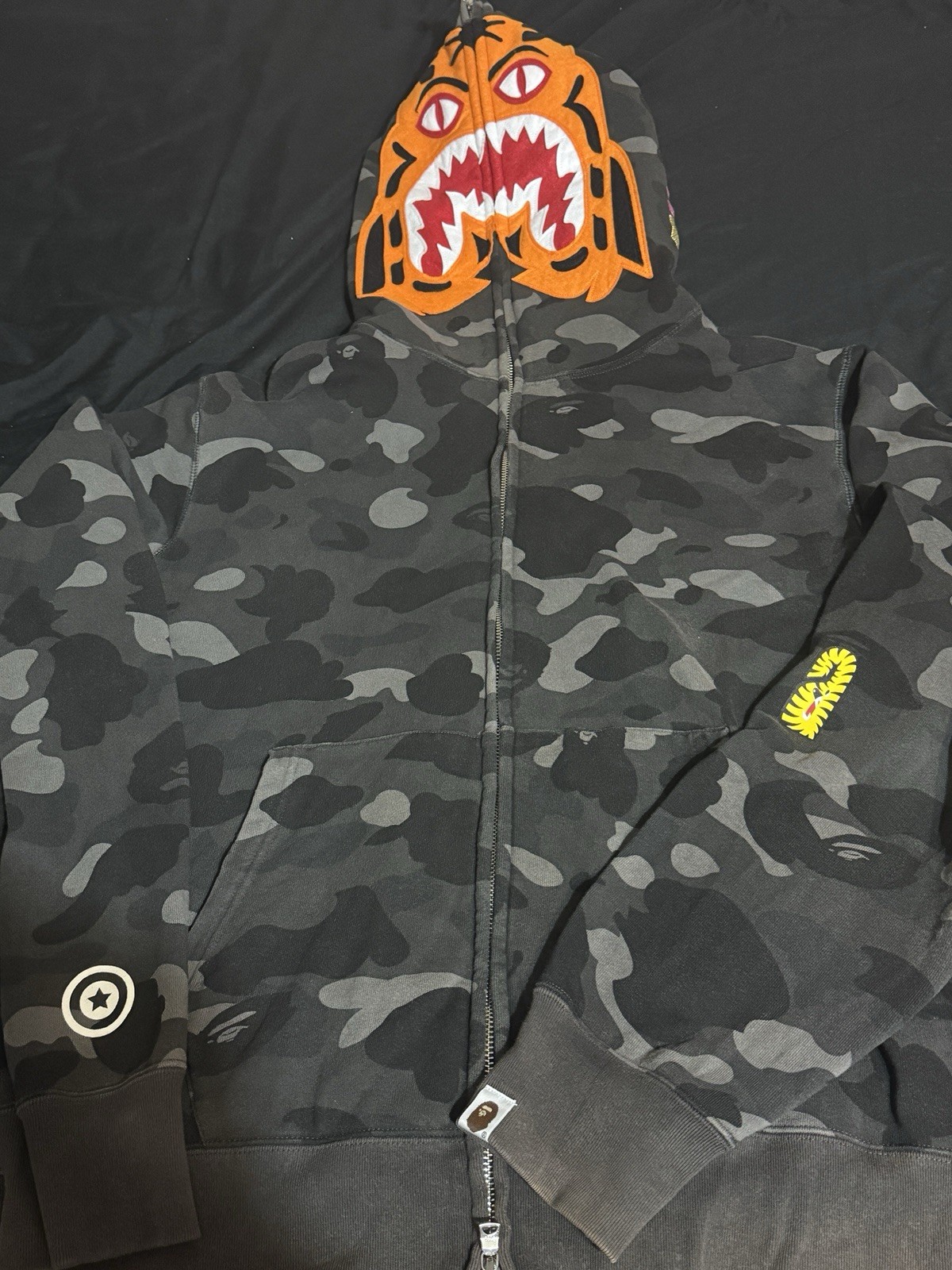 A Bathing Ape Bape Shark Tiger Pullover Hoodie Size XL A Bathing Ape Bape Shark Tiger Pullover Hoodie Size XL