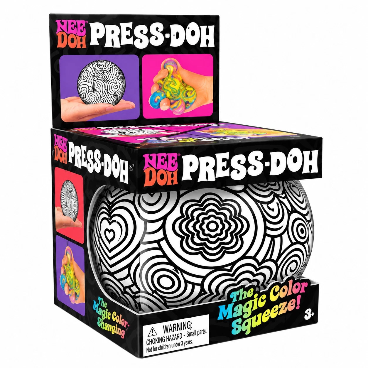 NeeDoh Press Doh 4 Variations Magic Color Squeeze Squishy Stress Fidget Toy Set