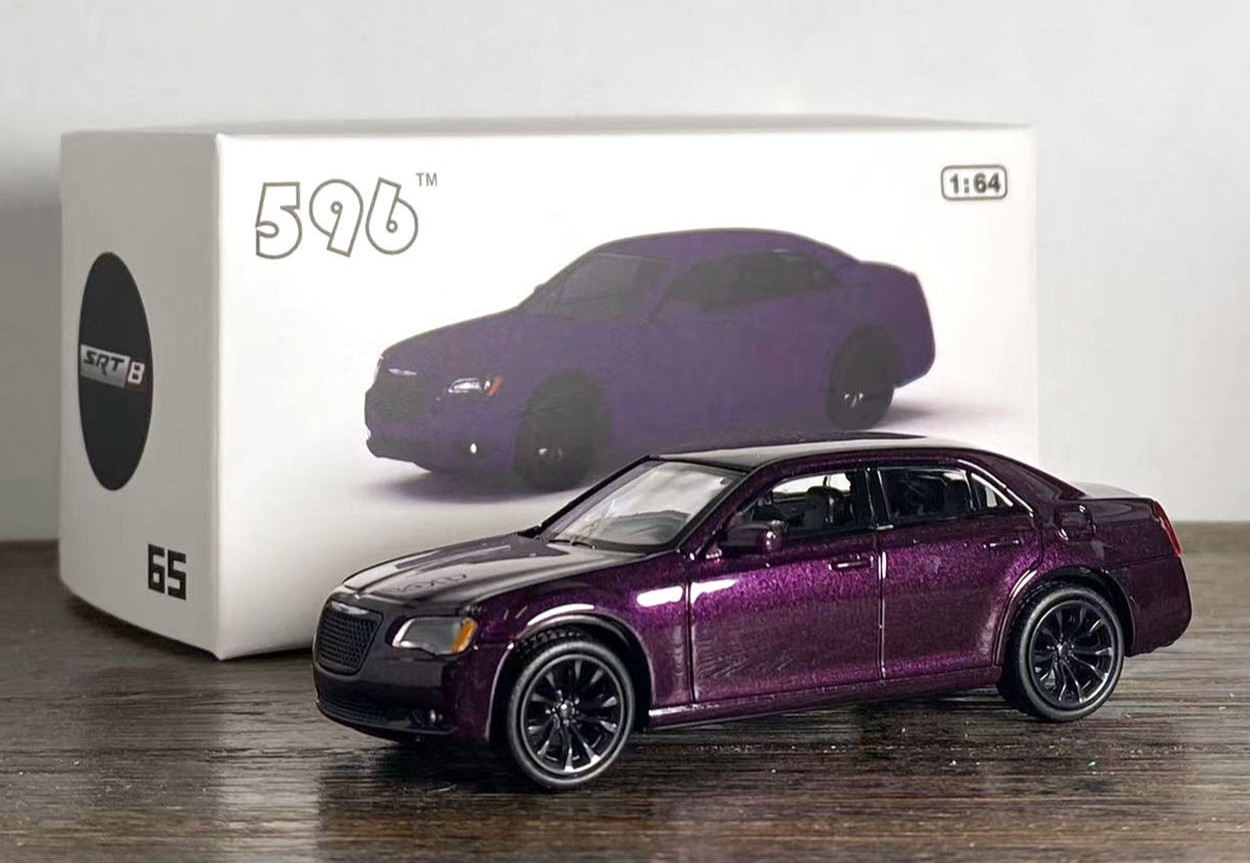 596 1/64 Chrysler 300C Purple #65 Diecast Car Model