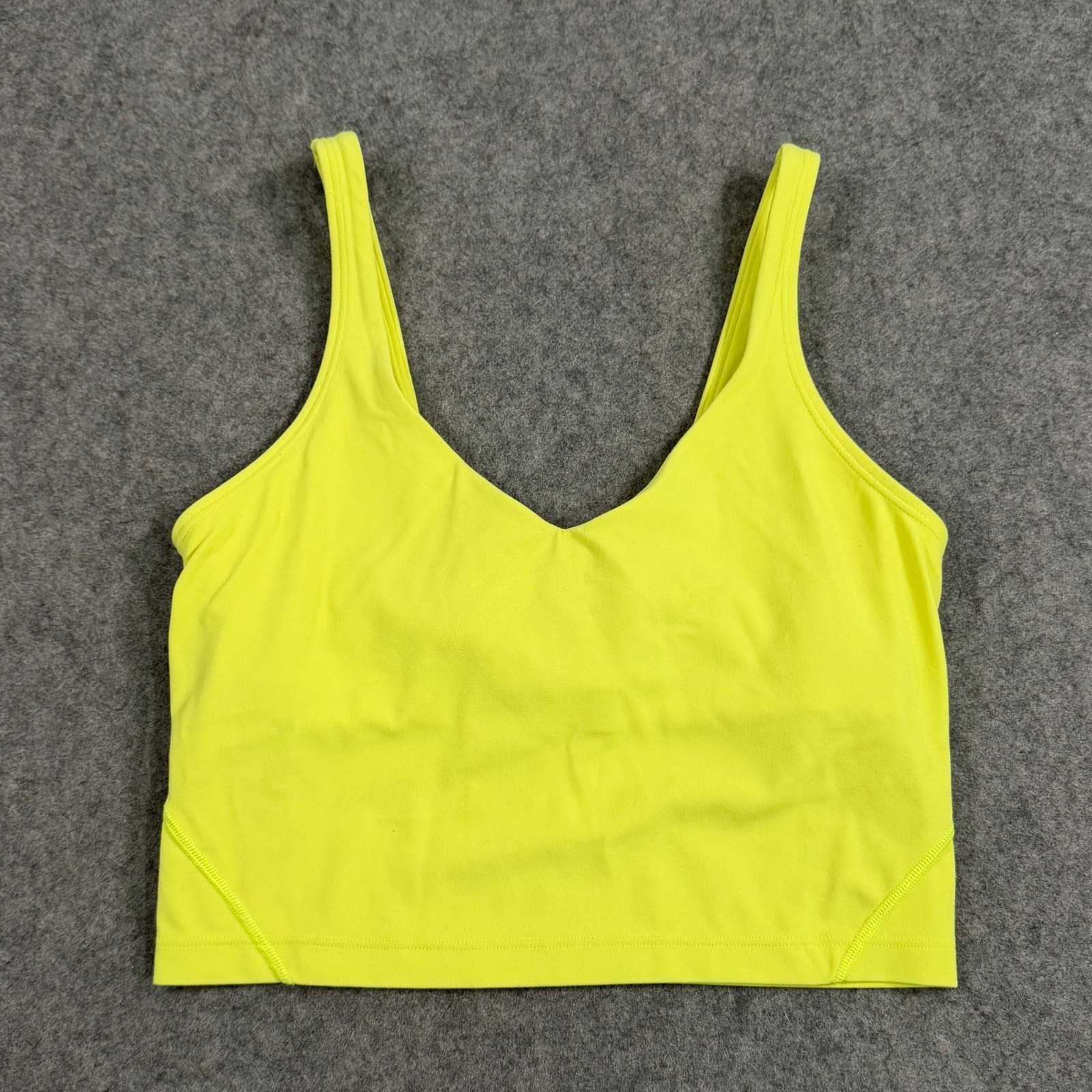 Lululemon Athletica Electric Lemon Yellow Align Cropped Tank Top Women\'s Size 6