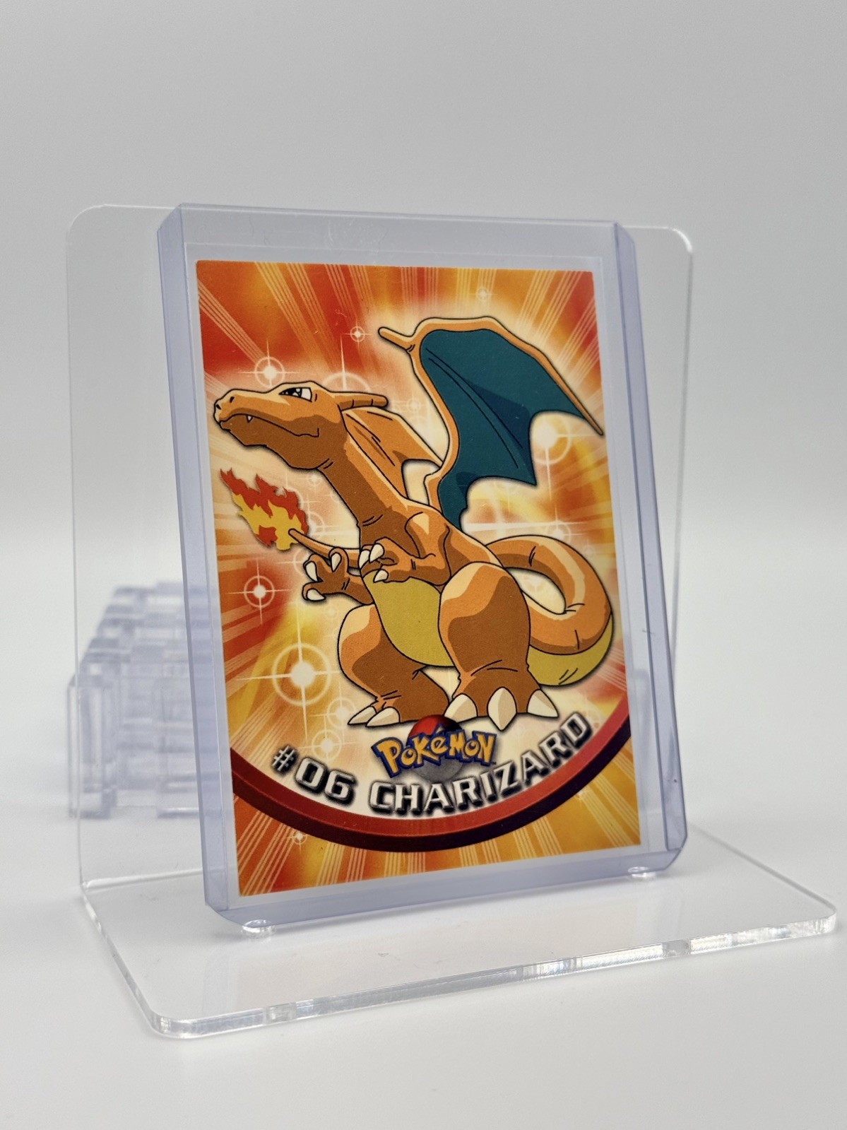  Pokemon Topps Charizard #06 TV Animated Edition 1998 Blue Label Vintage